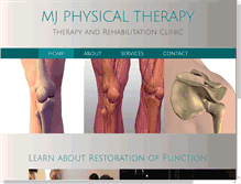 Tablet Screenshot of mjphysicaltherapy.com